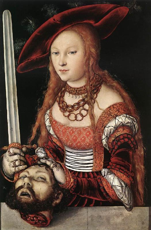 CRANACH, Lucas the Elder Judith with the Head of Holofernes dfg oil painting image